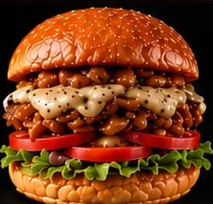 Hamburguesa La Mediterránea Gourmet con queso de Arzúa y tomate seco